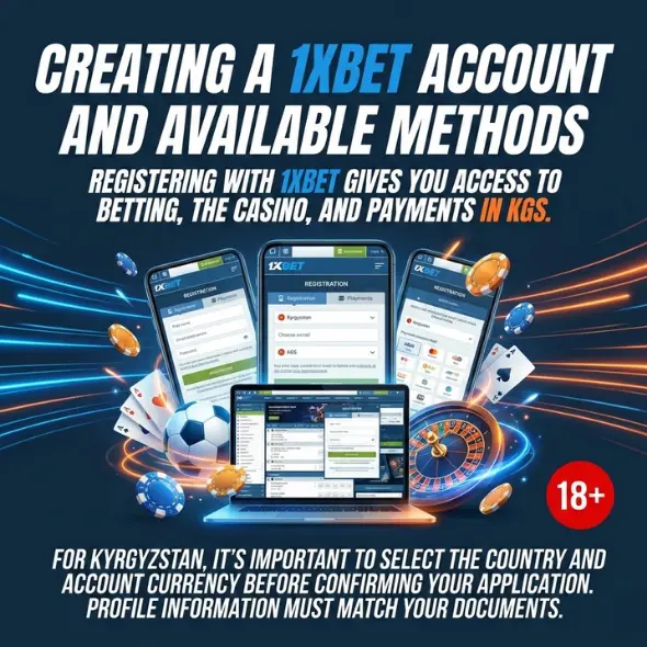 Создание учетной записи 1xBet и доступные способы