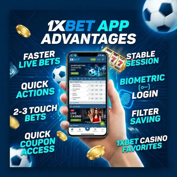 1xBet тиркемесин колдонуунун артыкчылыктары